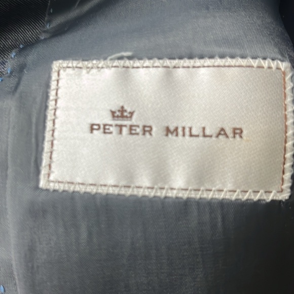 Peter Millar sports coat 100.% wool notch lapel 2 vent back good condition - Picture 3 of 7